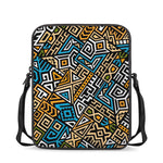 Ethnic Aztec Geometric Pattern Print Rectangular Crossbody Bag