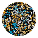 Ethnic Aztec Geometric Pattern Print Round Blanket
