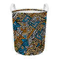Ethnic Aztec Geometric Pattern Print Round Laundry Basket