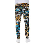 Ethnic Aztec Geometric Pattern Print Scuba Joggers