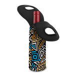 Ethnic Aztec Geometric Pattern Print Single Neoprene Wine Tote