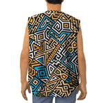 Ethnic Aztec Geometric Pattern Print Sleeveless Baseball Jersey