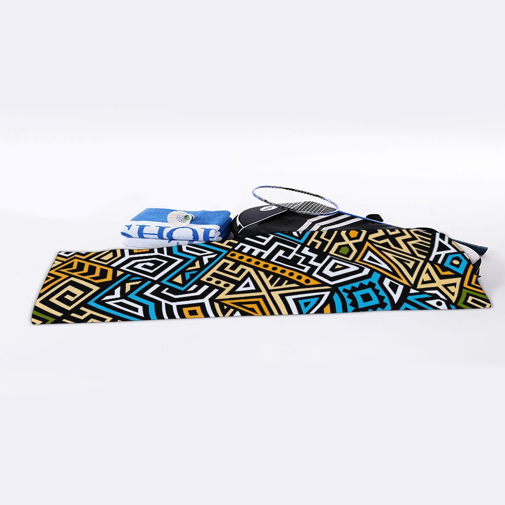 Ethnic Aztec Geometric Pattern Print Sports Towel