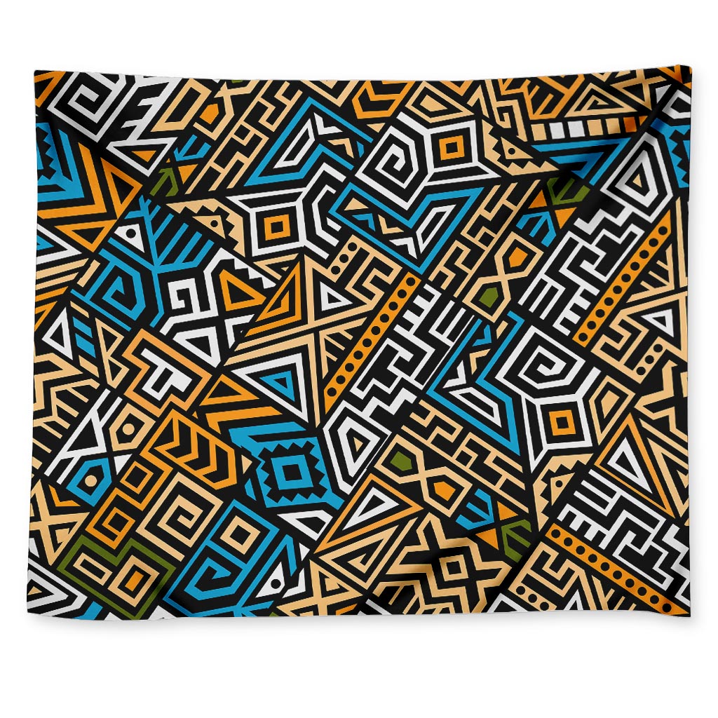 Ethnic Aztec Geometric Pattern Print Tapestry