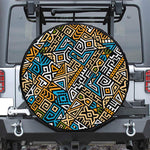 Ethnic Aztec Geometric Pattern Print Tire Cover