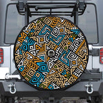 Ethnic Aztec Geometric Pattern Print Tire Cover With Camera Hole