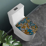 Ethnic Aztec Geometric Pattern Print Toilet Lid Cover