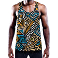 Ethnic Aztec Geometric Pattern Print Men's Workout Tank Top