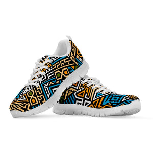 Ethnic Aztec Geometric Pattern Print White Running Shoes