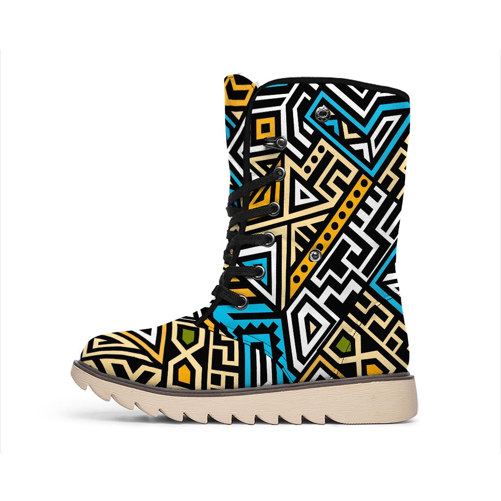 Ethnic Aztec Geometric Pattern Print Winter Boots