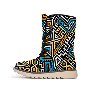 Ethnic Aztec Geometric Pattern Print Winter Boots