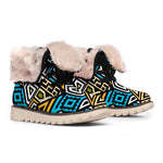 Ethnic Aztec Geometric Pattern Print Winter Boots