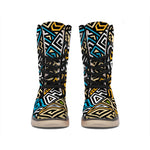 Ethnic Aztec Geometric Pattern Print Winter Boots