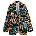 Ethnic Aztec Geometric Pattern Print Women's Cotton Blazer
