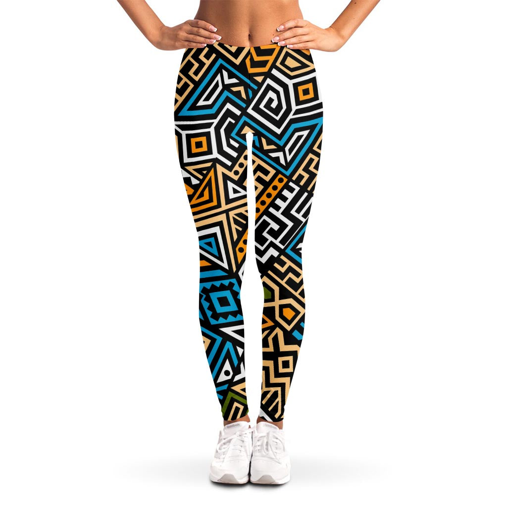 Ethnic Aztec Geometric Pattern Print Women's Leggings