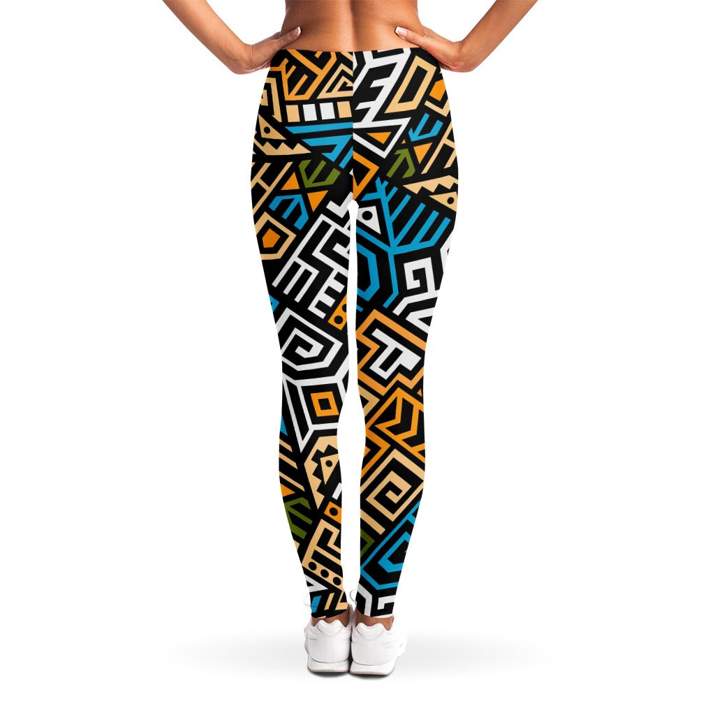 Ethnic Aztec Geometric Pattern Print Women's Leggings