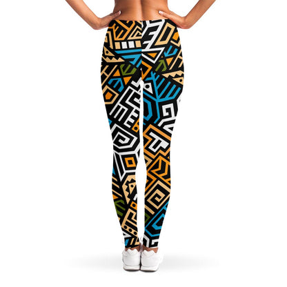 Ethnic Aztec Geometric Pattern Print Women's Leggings