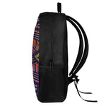 Ethnic Aztec Grunge Trippy Print 17 Inch Backpack