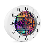 Ethnic Aztec Grunge Trippy Print Alarm Clock