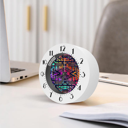 Ethnic Aztec Grunge Trippy Print Alarm Clock
