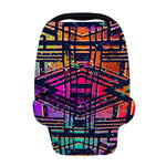 Ethnic Aztec Grunge Trippy Print Baby Seat Cover