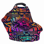Ethnic Aztec Grunge Trippy Print Baby Seat Cover