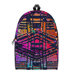 Ethnic Aztec Grunge Trippy Print Backpack