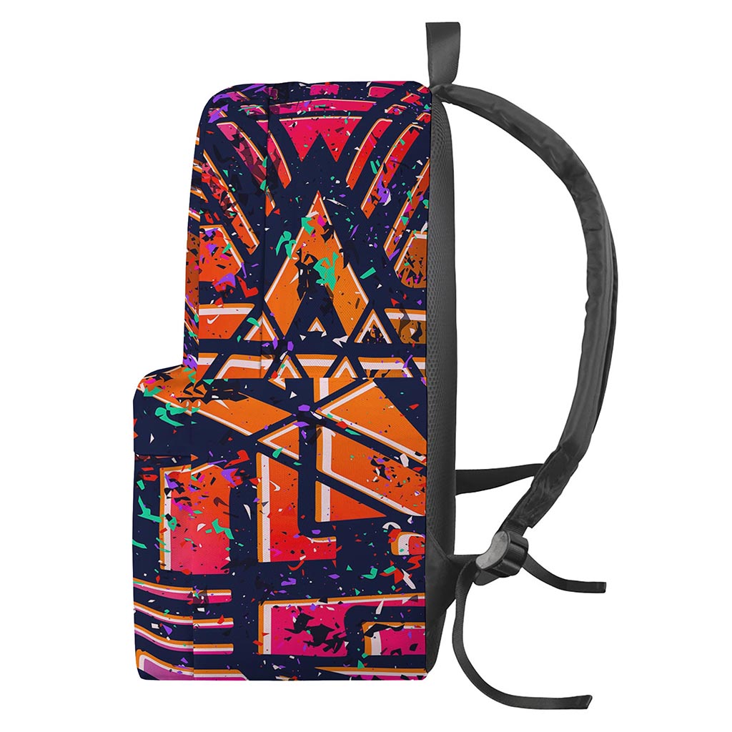 Ethnic Aztec Grunge Trippy Print Backpack