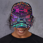 Ethnic Aztec Grunge Trippy Print Baseball Cap