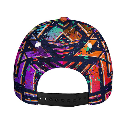 Ethnic Aztec Grunge Trippy Print Baseball Cap