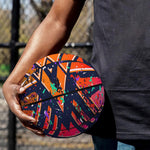 Ethnic Aztec Grunge Trippy Print Basketball