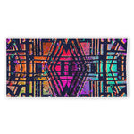 Ethnic Aztec Grunge Trippy Print Beach Towel