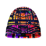 Ethnic Aztec Grunge Trippy Print Beanie