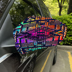 Ethnic Aztec Grunge Trippy Print Car Side Mirror Covers