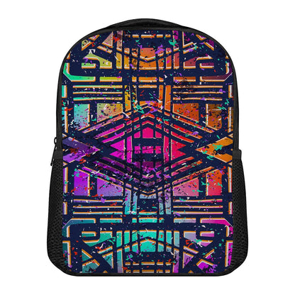 Ethnic Aztec Grunge Trippy Print Casual Backpack
