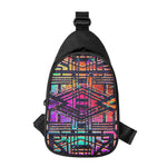 Ethnic Aztec Grunge Trippy Print Chest Bag