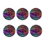 Ethnic Aztec Grunge Trippy Print Coaster Set