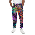 Ethnic Aztec Grunge Trippy Print Cotton Sweatpants