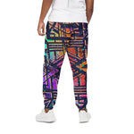 Ethnic Aztec Grunge Trippy Print Cotton Pants