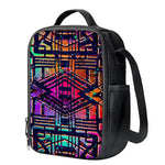 Ethnic Aztec Grunge Trippy Print Crossbody Lunch Bag