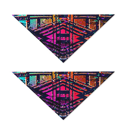 Ethnic Aztec Grunge Trippy Print Dog Bandana
