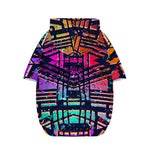 Ethnic Aztec Grunge Trippy Print Dog Zip Up Hoodie