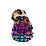 Ethnic Aztec Grunge Trippy Print Dog Zip Up Jacket