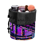 Ethnic Aztec Grunge Trippy Print Drawstring Makeup Bag