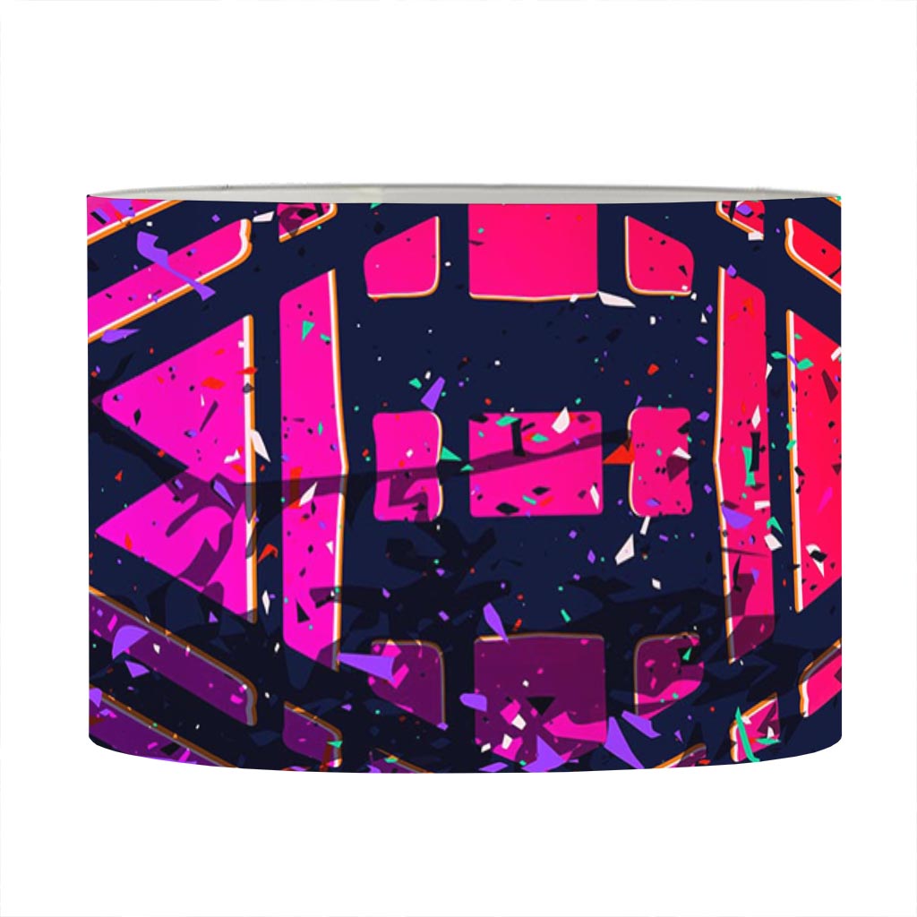 Ethnic Aztec Grunge Trippy Print Drum Lamp Shade