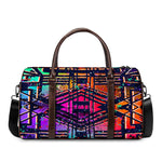 Ethnic Aztec Grunge Trippy Print Duffle Bag