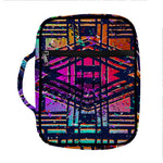 Ethnic Aztec Grunge Trippy Print Front Pocket Bible Bag