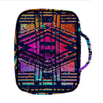 Ethnic Aztec Grunge Trippy Print Front Pocket Bible Bag