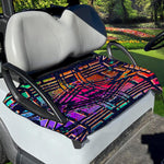 Ethnic Aztec Grunge Trippy Print Golf Cart Seat Cover