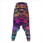 Ethnic Aztec Grunge Trippy Print Hammer Pants
